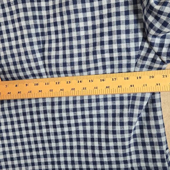 TAILORBYRD Linen cotton Sport Blazer Jacket Blue Gingham Plaid Linen Blend 42L N - Picture 9 of 12